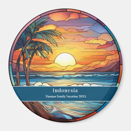 Indonesië Aangepaste strandvakantie Magneet (Voorkant)