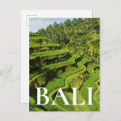 Indonesië, Bali | Rijstpaddies Briefkaart (Voorkant / Achterkant)