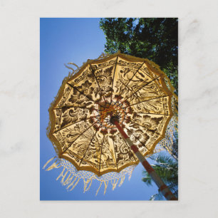 Indonesië, Bali   Tempelparasol Briefkaart