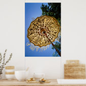 Indonesië, Bali | Tempelparasol Poster (Keuken)