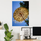 Indonesië, Bali | Tempelparasol Poster (Thuiskantoor)