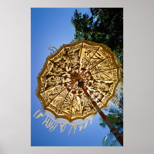 Indonesië, Bali | Tempelparasol Poster (Voorkant)