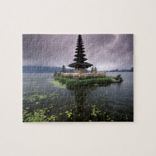 Indonesië, Bali, Ulun Danu Tempel. Legpuzzel