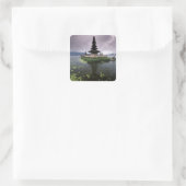 Indonesië, Bali, Ulun Danu Tempel. Vierkante Sticker (Tas)