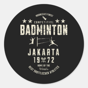 Indonesië Beste Competitieve Badminton Vintage 19 Ronde Sticker