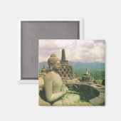  Indonesië, Borobodur boeddhistische tempel Magneet (Voorkant / Achterkant)