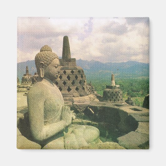 Indonesië, Borobodur boeddhistische tempel Magneet (Voorkant)