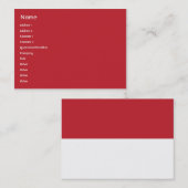 Indonesië - Chubby Visitekaartje (Voorkant / Achterkant)