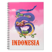 Indonesië Draak retro reisposter Notitieboek (Voorkant)
