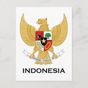 INDONESIË - embleem/vlag/wapen/symbool Briefkaart