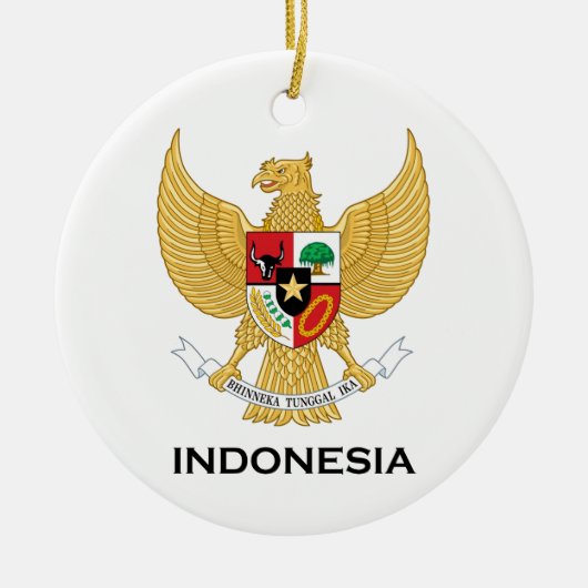 INDONESIË - embleem/vlag/wapen/symbool Keramisch Ornament (Voorkant)