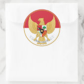 indonesië emblem classic round sticker (Tas)