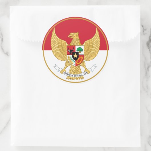 indonesië emblem classic round sticker (Tas)