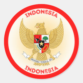Indonesië Erfgoed Embleem Ronde Sticker