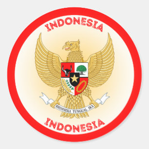 Indonesië Erfgoed Embleem Ronde Sticker
