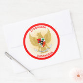 Indonesië Erfgoed Embleem Ronde Sticker (Envelop)
