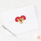 Indonesië Hart Sticker, Patriottische Indonesische Sticker (Envelop)