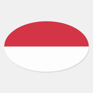 Indonesië - Indonesische vlag Ovale Sticker