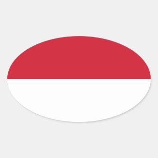 Indonesië - Indonesische vlag Ovale Sticker