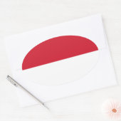 Indonesië - Indonesische vlag Ovale Sticker (Envelop)