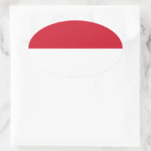 Indonesië - Indonesische vlag Ovale Sticker (Tas)