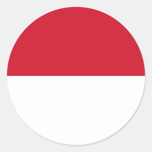 Indonesië - Indonesische vlag Ronde Sticker (Voorkant)