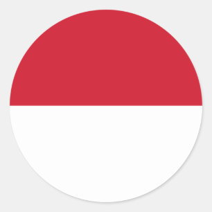 Indonesië - Indonesische vlag Ronde Sticker