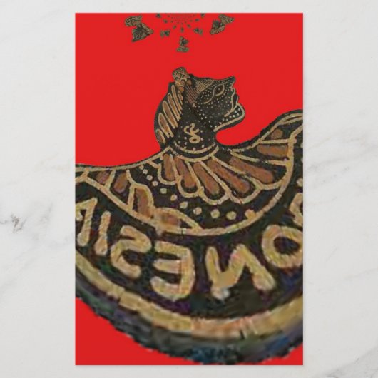 Indonesië Javaanse Shadow Puppet Culturele Kunst Briefpapier (Voorkant)