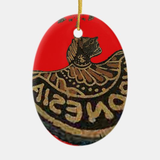 Indonesië Javaanse Shadow Puppet Culturele Kunst Keramisch Ornament (Voorkant)