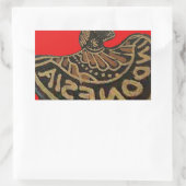 Indonesië Javaanse Shadow Puppet Culturele Kunst Rechthoekige Sticker (Tas)