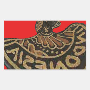 Indonesië Javaanse Shadow Puppet Culturele Kunst Rechthoekige Sticker