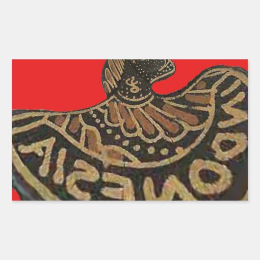 Indonesië Javaanse Shadow Puppet Culturele Kunst Rechthoekige Sticker (Voorkant)