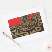 Indonesië Javaanse Shadow Puppet Culturele Kunst Rechthoekige Sticker (Envelop)