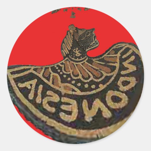 Indonesië Javaanse Shadow Puppet Culturele Kunst Ronde Sticker (Voorkant)