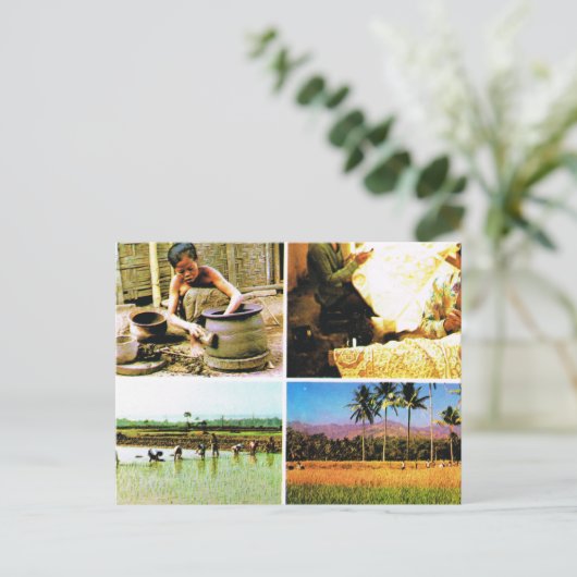  Indonesië, Javanese levensstijl Briefkaart (Staand voorkant)