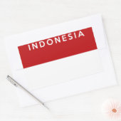 indonesië land vlag naam rechthoekige sticker (Envelop)