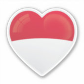 Indonesië Liefde Icoon Sticker (Voorkant)