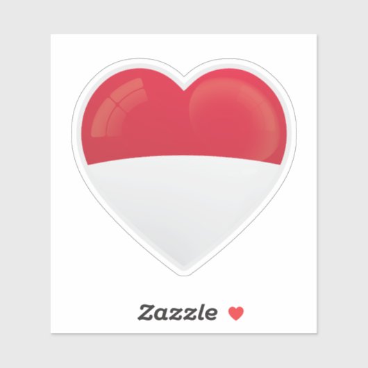 Indonesië Liefde Icoon Sticker (Vel)