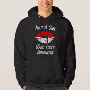 Indonesië Lippen Mond Liefde Vlag Hoodie
