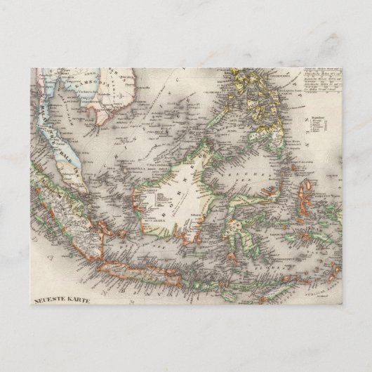 Indonesië, Maleisië Briefkaart (Voorkant)