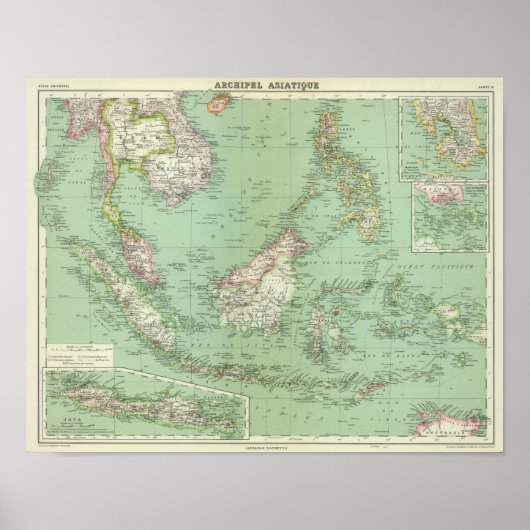 Indonesië, Maleisië Poster (Voorkant)