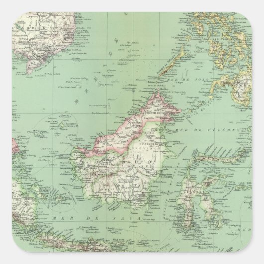 Indonesië, Maleisië Vierkante Sticker (Voorkant)