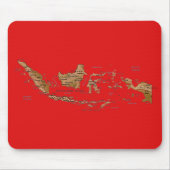 Indonesië Map Mousepad Muismat (Voorkant)
