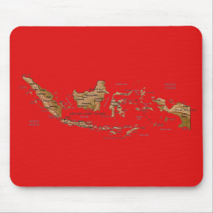Indonesië Map Mousepad Muismat