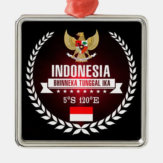 Indonesië Metalen Ornament (Voorkant)