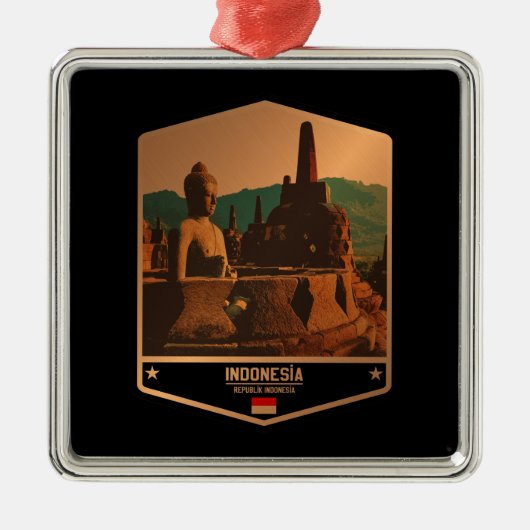 Indonesië Metalen Ornament (Voorkant)