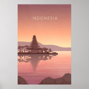 Indonesië Minimale Reisposter Poster