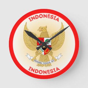 Indonesië Nationale Embleem Cirkel Vorm Ronde Klok