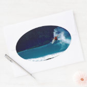 indonesië nias air reverse blowtail ovale sticker (Envelop)