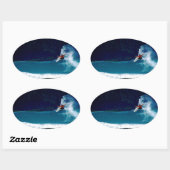 indonesië nias air reverse blowtail ovale sticker (Vel)